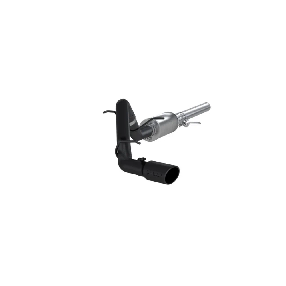 Fits 14-18 Chevrolet Silverado 1500 3_ Cat Back Single Side Exit-Black-S5080BLK